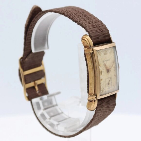 Vintage 23mm Wittnauer Sunburst 17j Men's Mechanical Wristwatch AXA 84/1 Revue - Picture 3 of 6